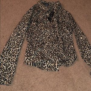Small cheetah print button up shirt